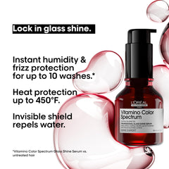 L'Oréal Professionnel applying serum to damp hair for frizz control and protection