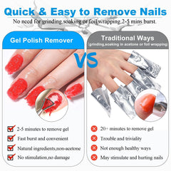 LOUINSTIC before and after nails showing cleaned natural nail benefit