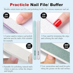 Before and after nails using LOUINSTIC showing softened polish removed and healthy nails