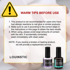 LOUINSTIC boxed packaging and label highlighting product safety information