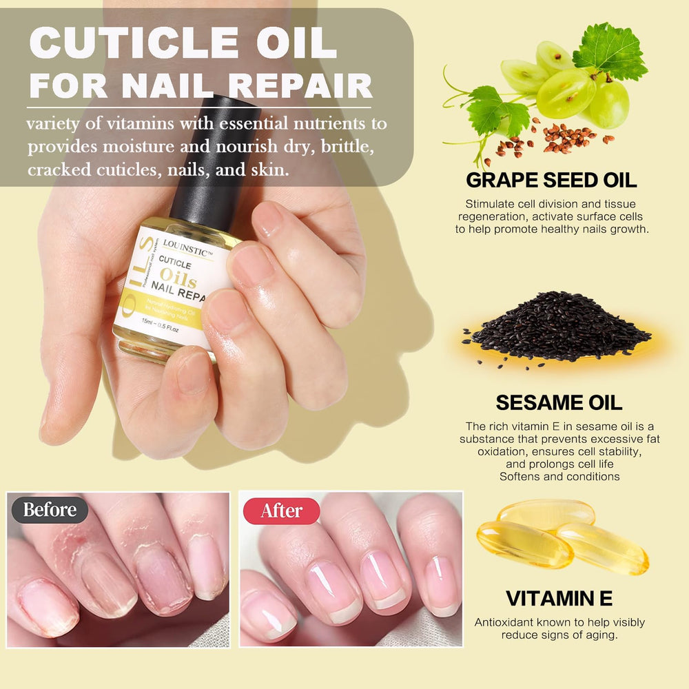 LOUINSTIC gel remover being applied to a nail demonstrating fast no-soak application