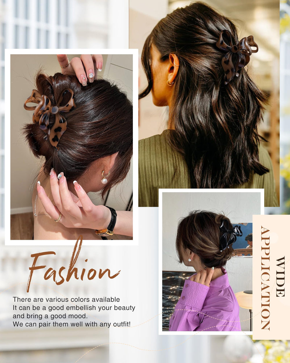 Lourny clip used in a half-up style on medium hair offering neat control
