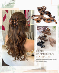 Lourny clip holding thick hair in a bun with reliable comfortable hold
