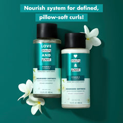 Love Beauty And Planet conditioner texture close-up highlighting hydration benefits