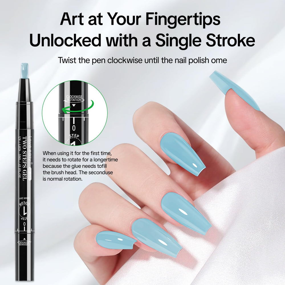Love easy cured glossy nails in lifestyle shot highlighting salon-like shine benefit