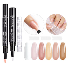 Love easy front packaging showing six nude gel pens and benefits