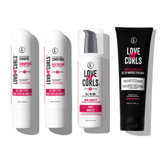 Love Ur Curls front packaging highlighting complete curl kit benefits