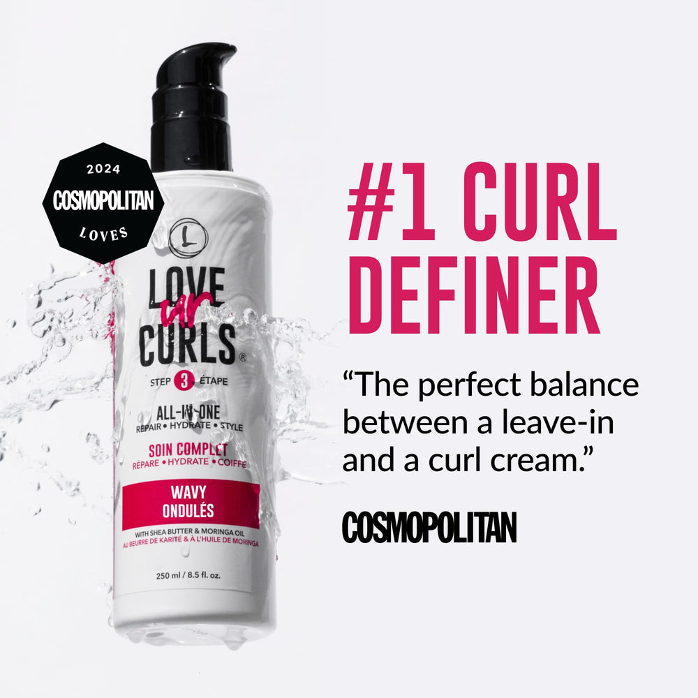 Love Ur Curls retail shelf display demonstrating professional packaging appeal