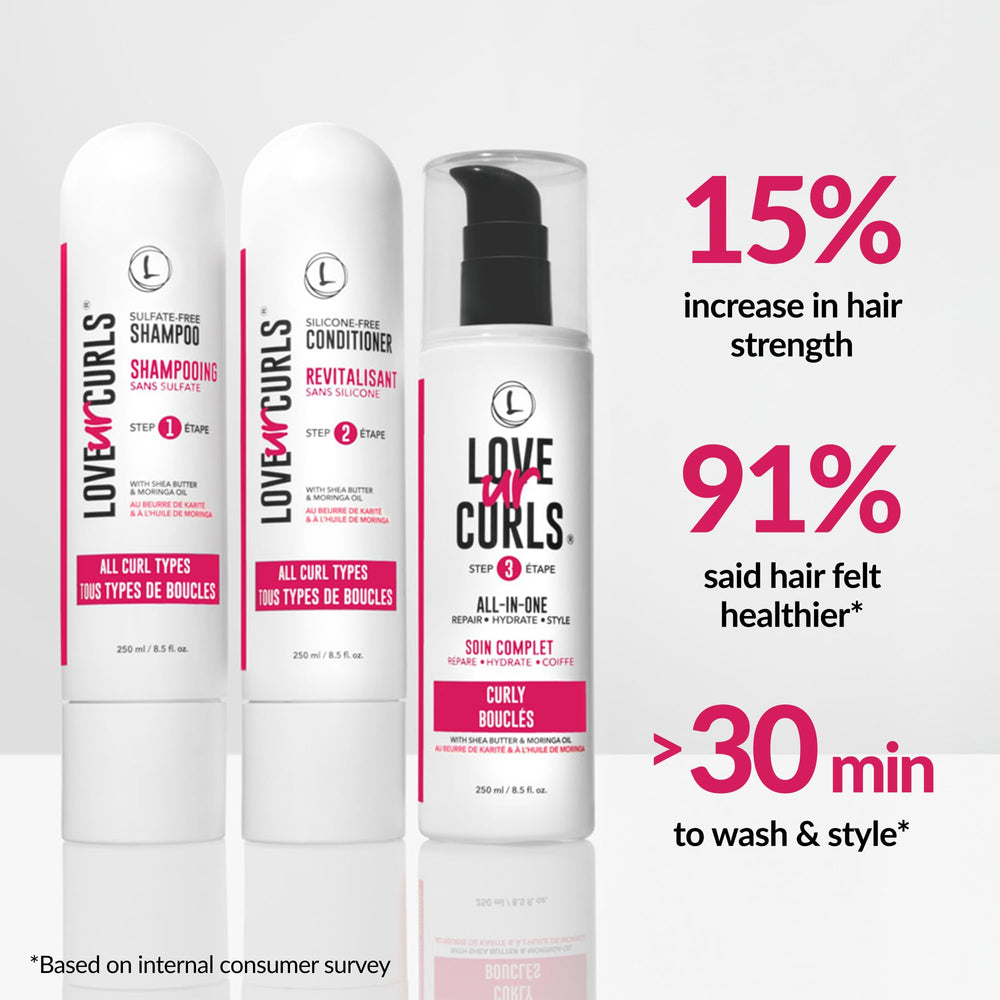 Love Ur Curls shampoo lather texture demonstrating gentle cleansing