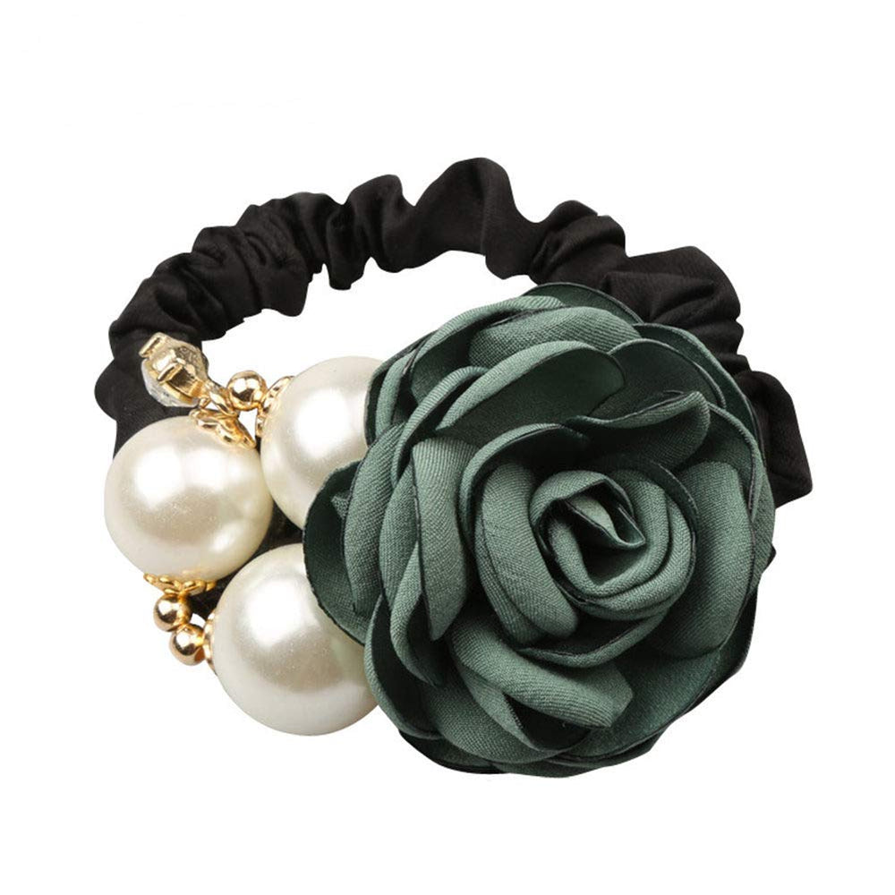 LOVEF hair tie worn in a low bun demonstrating stylish secure hold