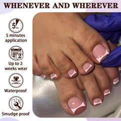 LoveOurHome toenails worn on toes in beach setting for stylish, durable look