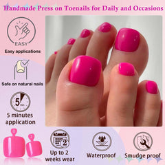 LoveOurHome press-on toenails worn on toes at the beach for a durable stylish look