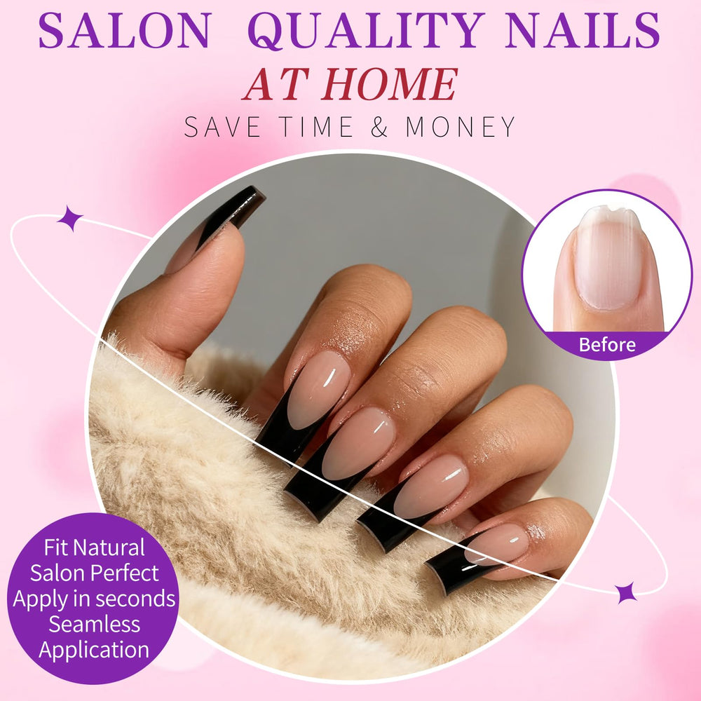 Side profile of a LoveOurHome medium square nail showing comfortable length and sturdy shape