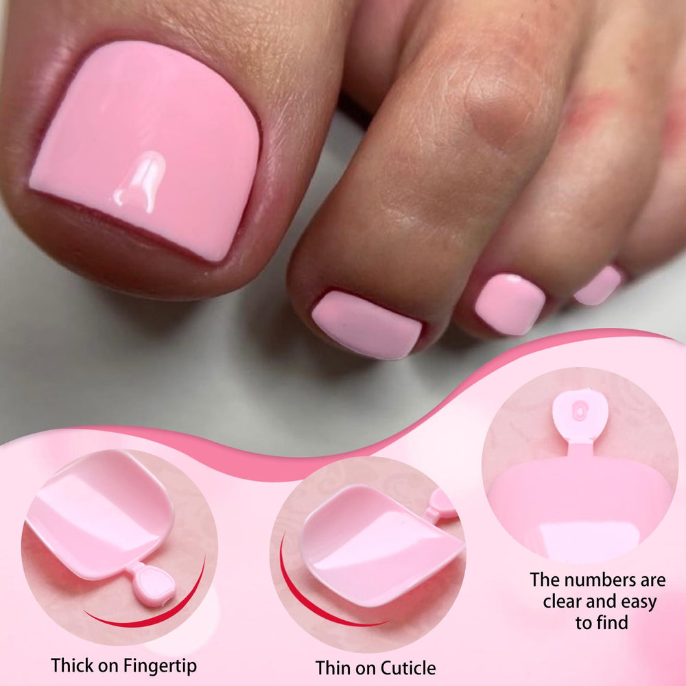 LoveOurHome array of numbered toe tips displaying 12 sizes for a tailored fit on toes
