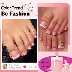 LoveOurHome nails paired with open-toe shoes showing polished pedicure effect