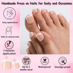 LoveOurHome applied on toes showing comfortable fit and polished pedicure result