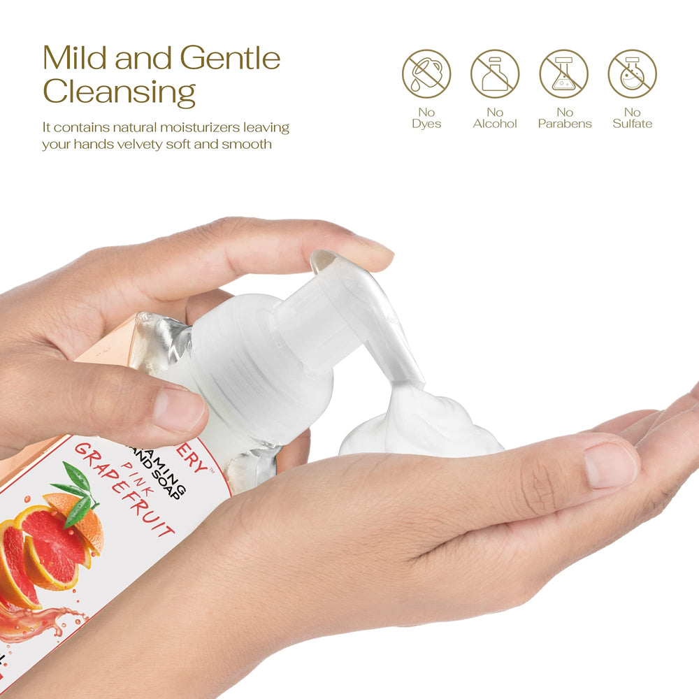 Lovery foam texture on hand demonstrating rich lather and gentle moisturization