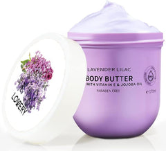 LOVERY jar front view showing lavender-lilac label and packaging benefit: elegant gifting