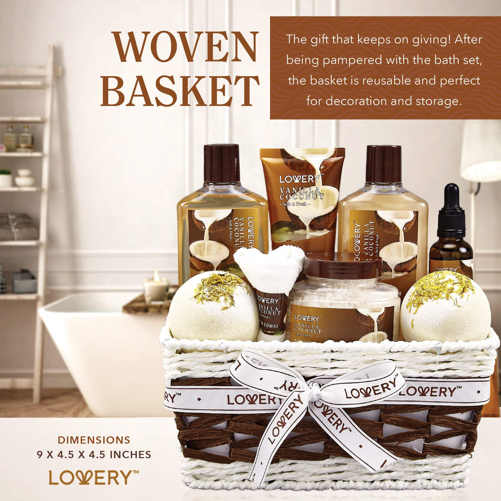 LOVERY lifestyle bathroom spa scene showing how the set creates a calming ritual benefit