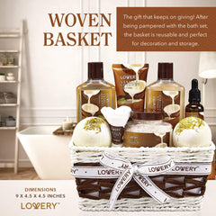LOVERY lifestyle bathroom spa scene showing how the set creates a calming ritual benefit