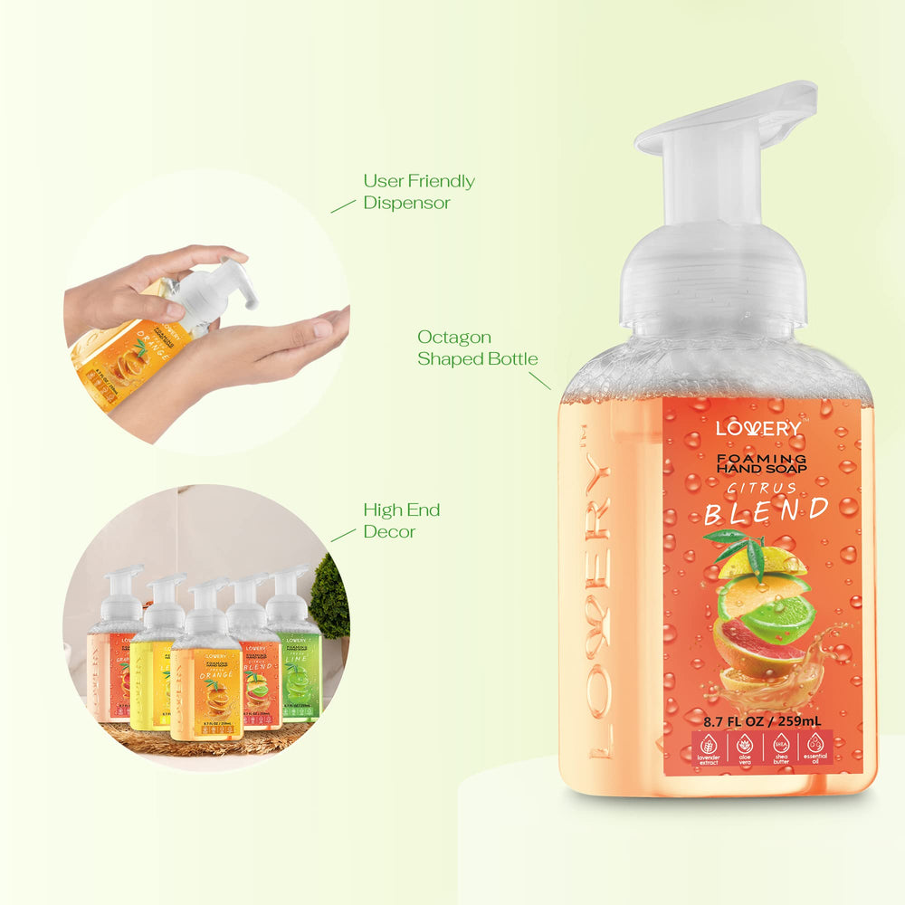 Lovery pump dispenser closeup highlighting easy one-press foam delivery and convenience