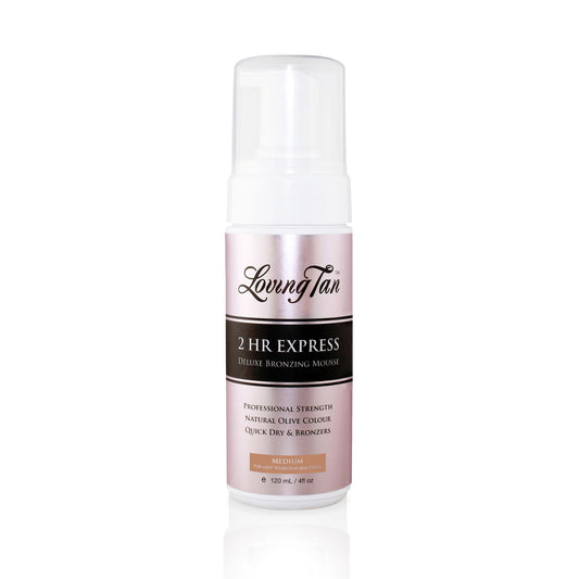 Loving Tan bottle front packaging showing size and branding for quick recognition