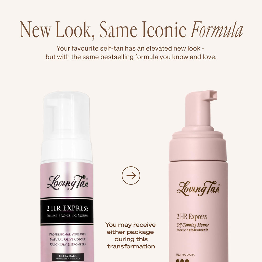 Loving Tan back label close-up highlighting ingredients and directions