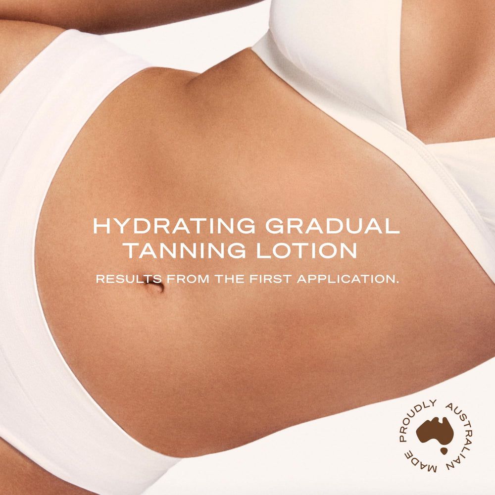 Loving Tan bottle label detail showing formula information and professional strength
