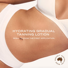 Loving Tan bottle label detail showing formula information and professional strength