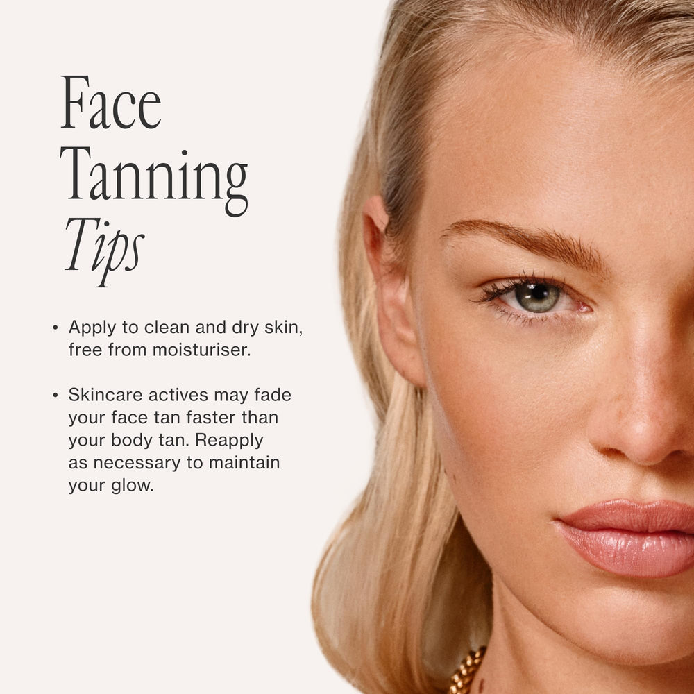 Loving Tan face serum close-up on droplet with hyaluronic benefit for hydration
