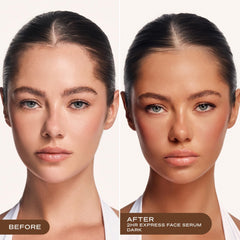 Loving Tan serum texture on skin demonstrating lightweight, hydrating finish