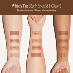 Loving Tan label ingredients close-up highlighting naturally derived DHA