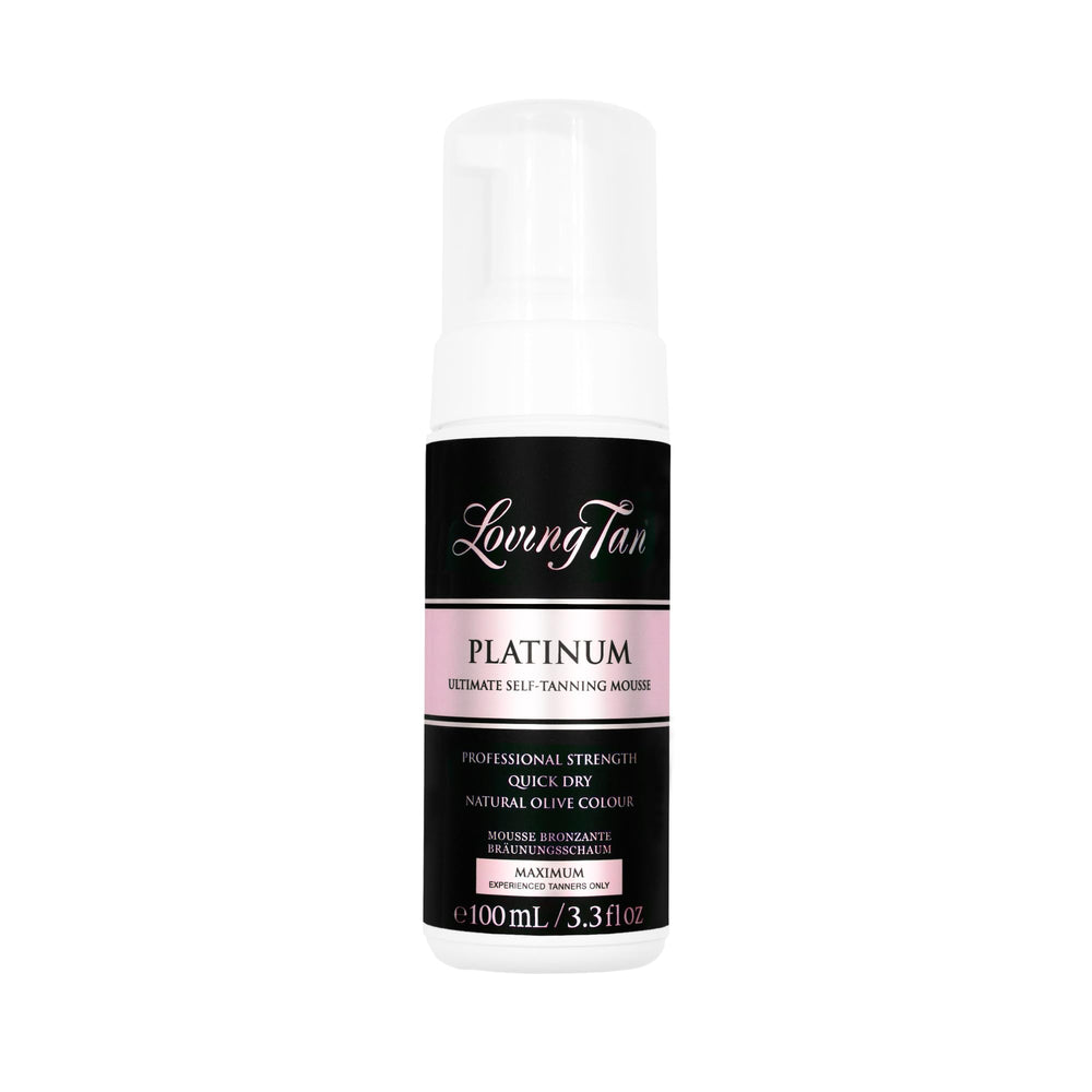 Loving Tan bottle front packaging showing product and deep shade benefit