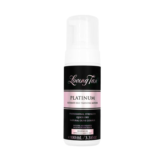 Loving Tan bottle front packaging showing product and deep shade benefit