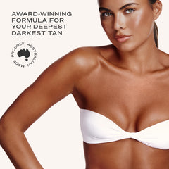 Loving Tan shade guide closeup showing instant bronzer visibility