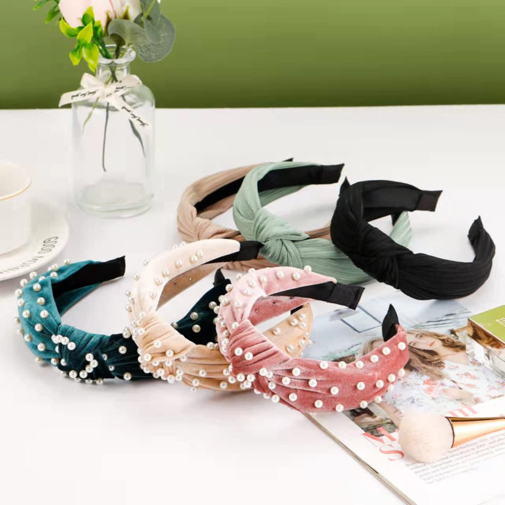 LOVNFC headband on model side profile demonstrating secure fit and flattering silhouette