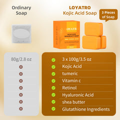 LOYATRO soap on bathroom shelf styled for a clean skincare routine