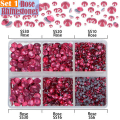 LPBeads mixed sizes spread highlighting multi-faceted cuts and sparkle for design options