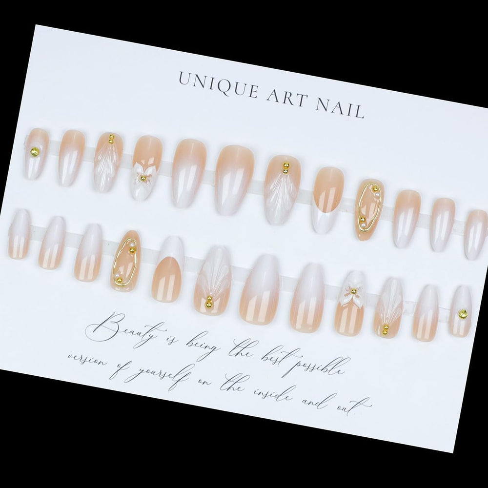 LPOODDNU 24 nails laid out by size showing ten-size fit options benefit