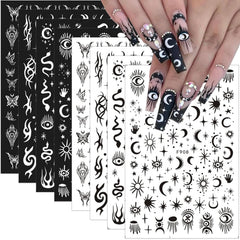 LRKNNO front packaging showing 10 gothic nail sticker sheets for bold styling