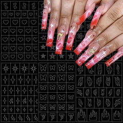 LRKNNO front packaging showing six themed stencil sheets and variety benefit