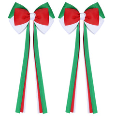LSVOZ front view red green white bows showcasing festive design and quick styling