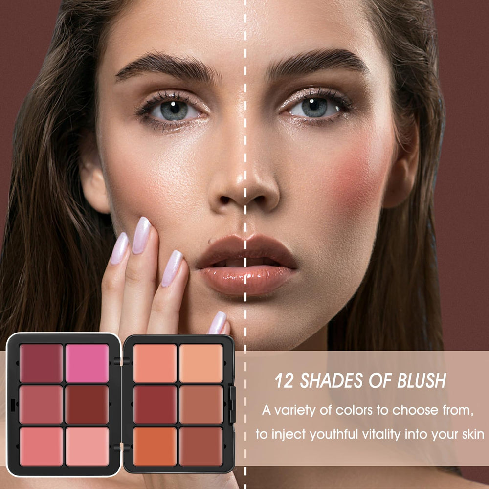 LSxia soft brush with palette contents, brush included for easy blending