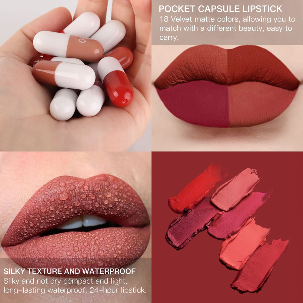 LSxia capsule close-up focusing on matte texture and creamy application benefit