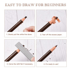 LSxia hand applying eyebrow pencil showing simple control and quick application