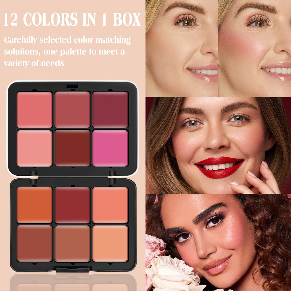 LSxia open palette displaying 12 cream shades, versatile color selection visible