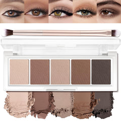 LSxia palette front packaging showing compact neutral matte shades and travel convenience