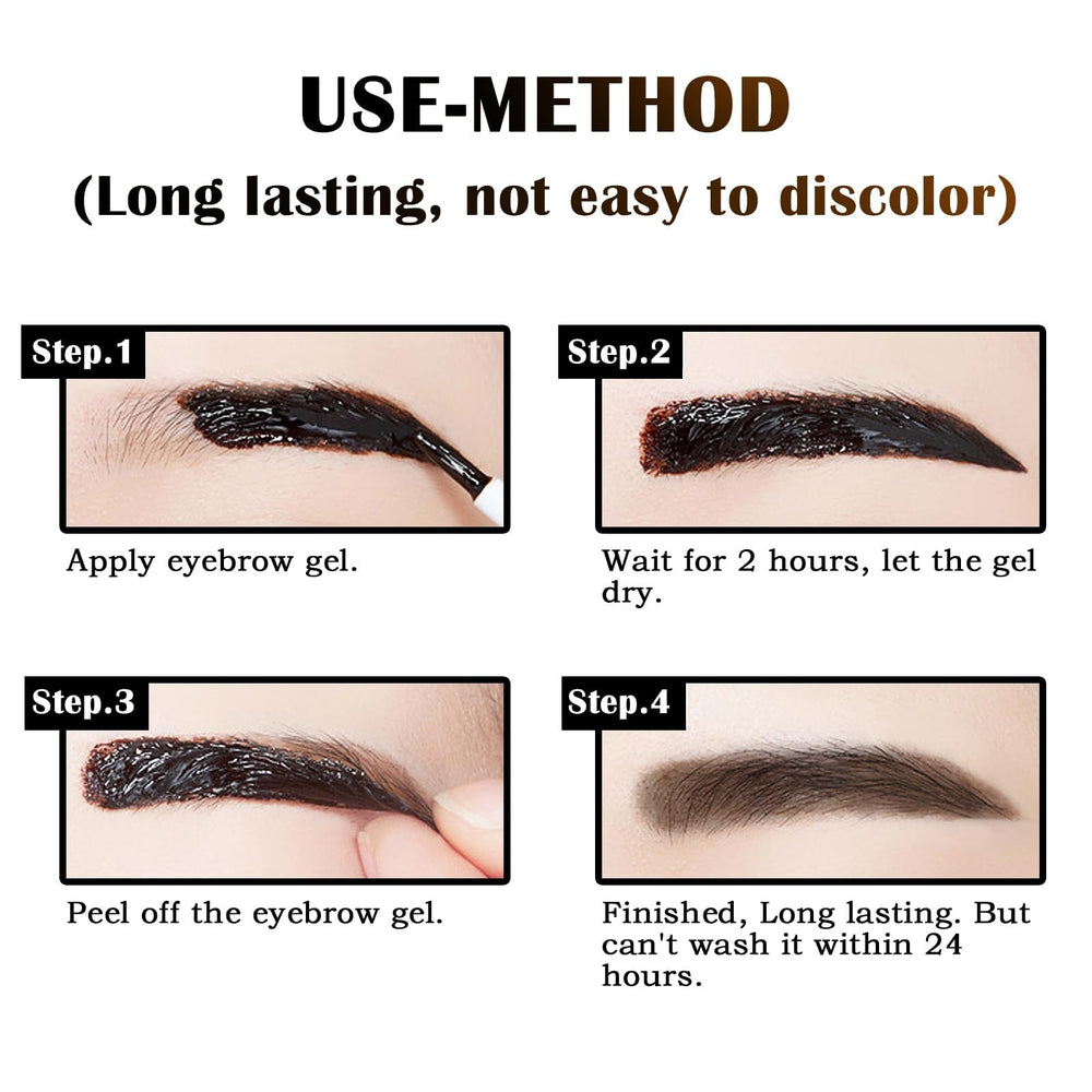 LSxia peel-off demonstration revealing tinted brows and clean removal benefit