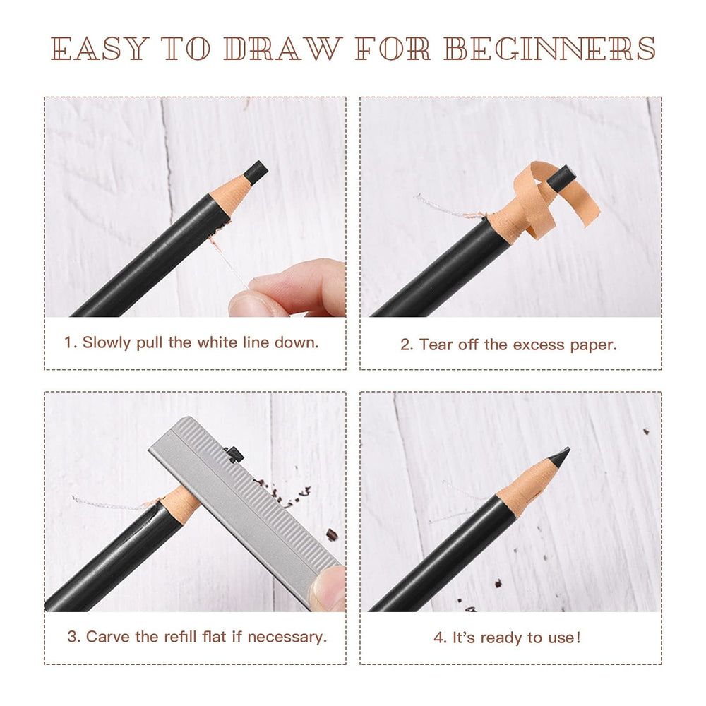 LSxia twin sharpening blades and stencils detail for accurate tip refinement