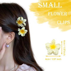 LTFCFZQ close-up of plumeria flower clip detail showing smooth edges and secure grip